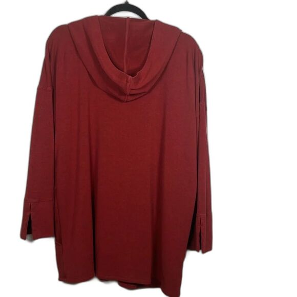 Soft Surroundings Red Long Sleeve Pullover Hoodie Size Large - Picture 8 of 14